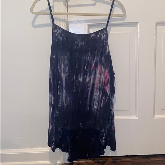 Tie dye cold shoulder long sleeve shirt - Picture 1 of 4